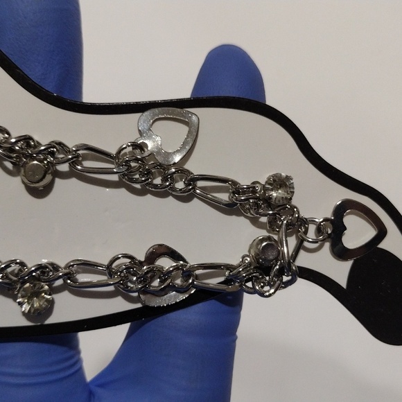 Silver-Tone Heart Anklet with Matching Toe Ring – Boho Festival Jewelry Set - Picture 9 of 9